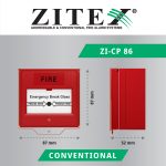 شستی اعلام حریق متعارف زیتکس مدل ZI-CP 86 - تصویر 4